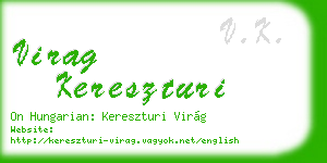 virag kereszturi business card